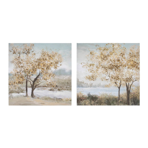 Set Of Two Tree Unframed Wall Art
