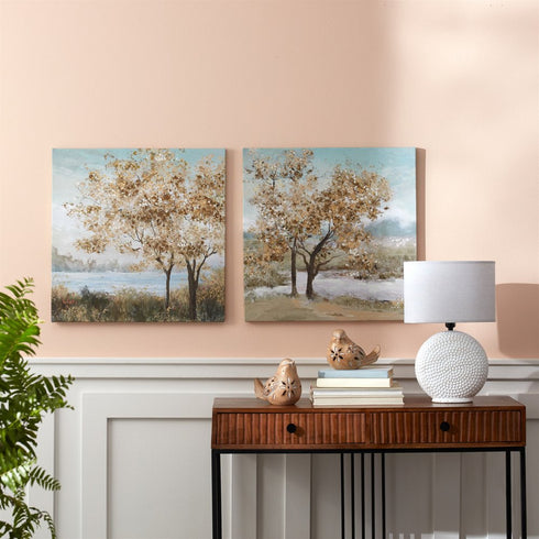 Set Of Two Tree Unframed Wall Art