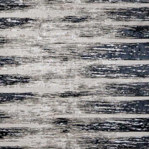 8' X 10' Gray And Black Abstract Distressed Area Rug