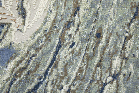8' X 12' Gray And Ivory Abstract Area Rug