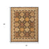 8' X 10' Gold Tan And Black Geometric Hand Tufted Area Rug