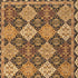 8' X 10' Gold Tan And Black Geometric Hand Tufted Area Rug