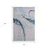 8' X 10' Green Blue And Ivory Abstract Hand Tufted Area Rug