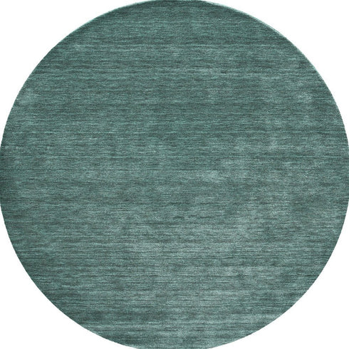 9' X 13' Green And White Hand Woven Area Rug