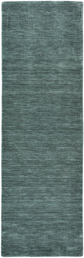 9' X 13' Green And White Hand Woven Area Rug