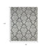 9' X 12' Gray Ivory And Black Floral Hand Tufted Area Rug