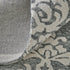 9' X 12' Gray Ivory And Black Floral Hand Tufted Area Rug