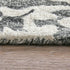 9' X 12' Gray Ivory And Black Floral Hand Tufted Area Rug