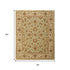 8' X 10' Tan Brown And Green Oriental Hand Tufted Area Rug