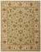8' X 10' Tan Brown And Green Oriental Hand Tufted Area Rug