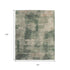 9' X 12' Green Ivory And Brown Abstract Distressed Area Rug