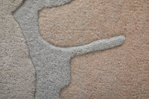 8' X 10' Pink And Ivory Ombre Hand Tufted Area Rug
