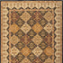 8' X 10' Gold Tan And Black Geometric Hand Tufted Area Rug