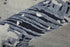 9' X 12' Blue And Ivory Abstract Hand Tufted Area Rug