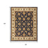 8' X 10' Blue Tan And Gold Oriental Hand Tufted Area Rug