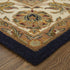 8' X 10' Blue Tan And Gold Oriental Hand Tufted Area Rug