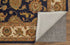 8' X 10' Blue Tan And Gold Oriental Hand Tufted Area Rug