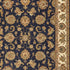 8' X 10' Blue Tan And Gold Oriental Hand Tufted Area Rug