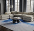 9' X 12' Blue And Gray Abstract Hand Tufted Area Rug
