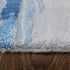 9' X 12' Blue And Gray Abstract Hand Tufted Area Rug