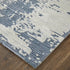 9' X 12' Blue And Ivory Abstract Hand Tufted Area Rug
