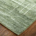 8' X 10' Green And Ivory Abstract Hand Knotted Area Rug