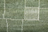 8' X 10' Green And Ivory Abstract Hand Knotted Area Rug