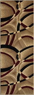 Grey, Black, White Modern Abstract Area Rug