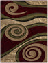 3D Spiral Swirls Modern Area Rug- Multicolor
