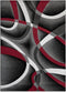 Grey, Black, White Modern Abstract Area Rug