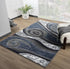 3D Spiral Swirls Modern Area Rug- Multicolor