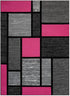 Black, Grey, and Multicolor 3D Carved Modern Area Rug