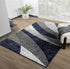 Modern Abstract Wave 3D Carved Stitched Area Rug