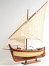 34" Unfinished Wood Hand Painted Model Boat