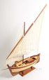 34" Unfinished Wood Hand Painted Model Boat