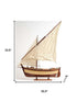 34" Unfinished Wood Hand Painted Model Boat