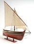 33" Unfinished Wood Hand Painted Model Boat
