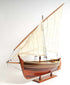 33" Unfinished Wood Hand Painted Model Boat
