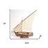 33" Unfinished Wood Hand Painted Model Boat
