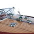 10" Unfinished Wood Hand Painted Model Boat