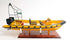 13" Unfinished Wood Hand Painted Model Boat