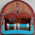 10" Unfinished Wood Hand Painted Model Boat