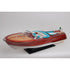 10" Unfinished Wood Hand Painted Model Boat
