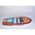 10" Unfinished Wood Hand Painted Model Boat