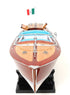 8" Unfinished Wood Hand Painted Model Boat