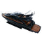 11" Unfinished Wood Hand Painted Model Boat