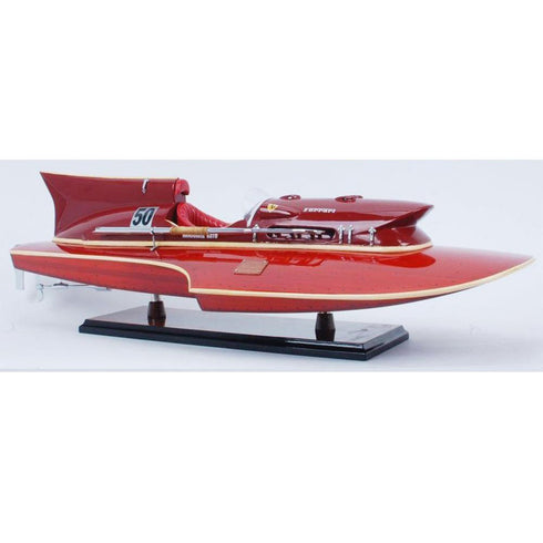 6" Unfinished Wood Hand Painted Model Boat
