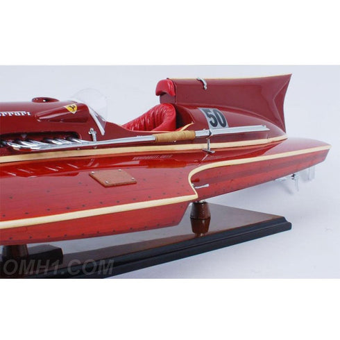 6" Unfinished Wood Hand Painted Model Boat