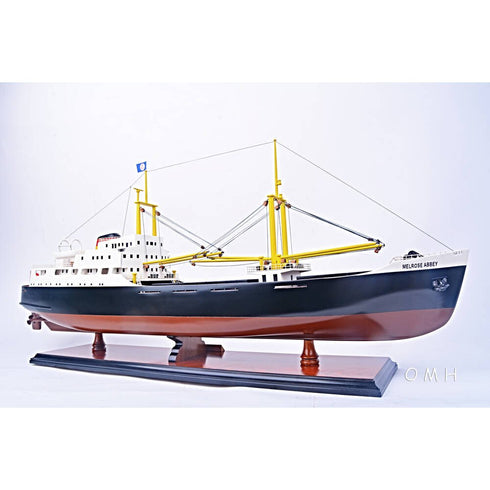 12" Unfinished Wood Hand Painted Model Boat