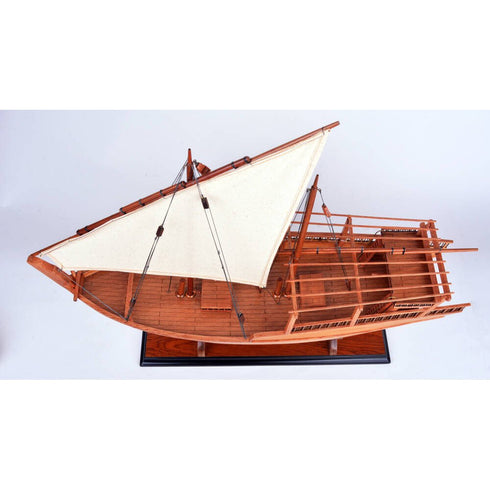 18" Unfinished Wood Hand Painted Model Boat